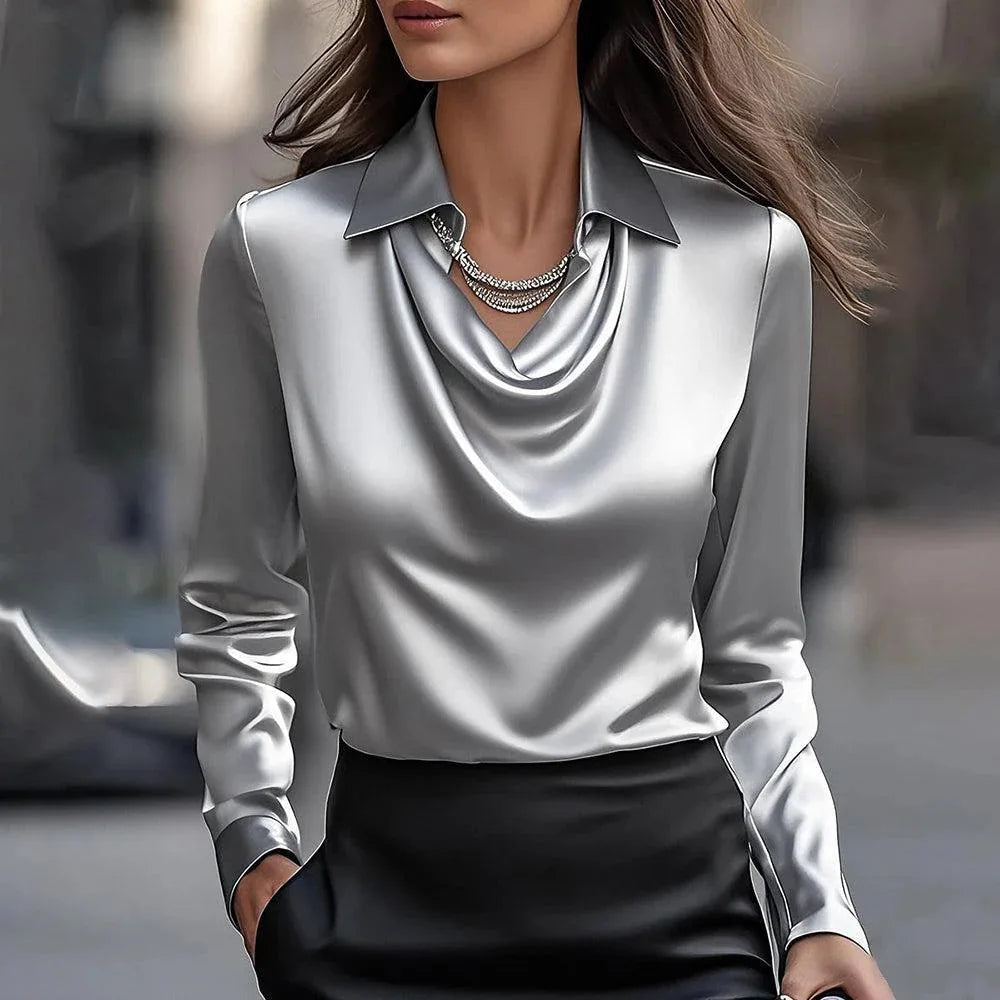 Women's Swing Collar Draped
