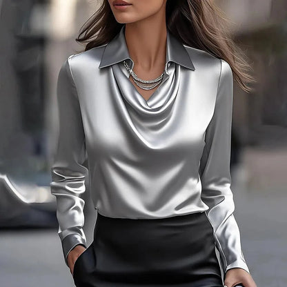 Women's Swing Collar Draped